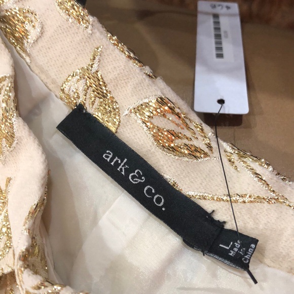 Ark & Co | Gold Leaf Mini Skirt | L - Picture 4 of 5